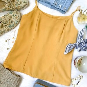 Yellow Cami, Open Back Zipper